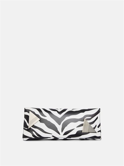 Oversized clutch ''8.30PM'' black e white The Attico | 231WAH01EL020020